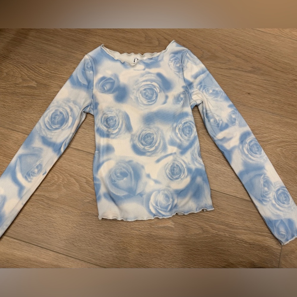 art class Blue and White Long Sleeve Tee